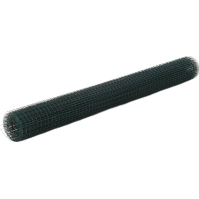 vidaXL Pletivo ke kurníku ocel PVC vrstva 25 x 1,5 m zelené