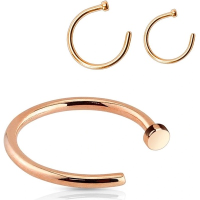 Šperky4U pozlacený piercing do nosu kruh N0001-1010