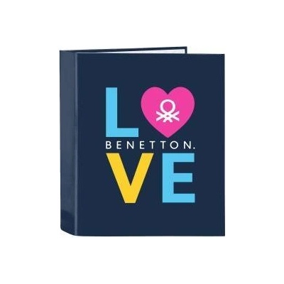 Benetton Папка с пръстени Benetton Love Морско син A4 (27 x 33 x 6 cm)