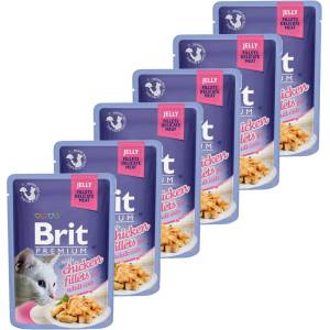 Brit Капсула BRIT Premium Cat Пиле в желе 6 x 85 г