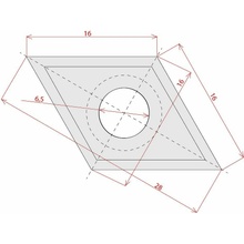 IGM Professional IGM | Žiletka tvrdokovová 16x28x2 / Dřevo+ (N023)
