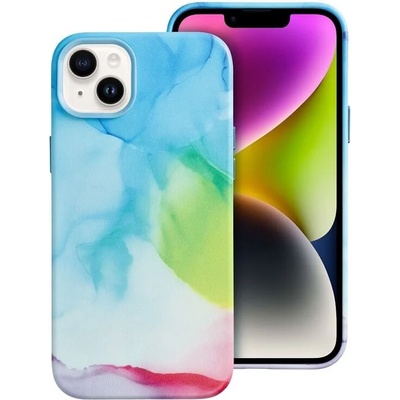 Forcell Magsafe Кожен Калъф за iPhone 14 Plus, Forcell Leather Splash Case, Син (5903396193408)