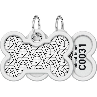 Waudog Identifikačná známka QR kosť Geometry 1 kus