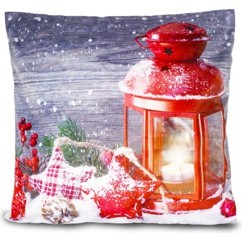 HomeLife LED svietiaca Lampáš červená 40 x 40 cm