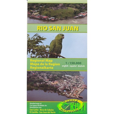 mapa Rio San Juan 1:150 t. Nicaragua Salvador