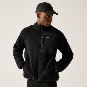 Regatta Mens Frankie Borg Full-Zip Fleece - Black