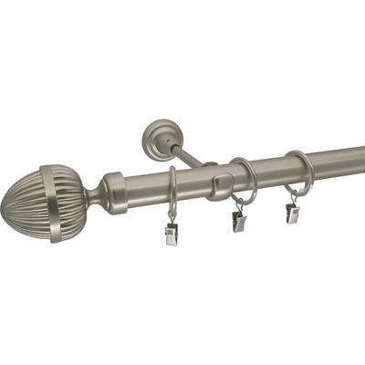 KovovégarnýžeCZ Palazzo elegance 25 mm Dvouřadá Kroužky s žabkou matný nikl 120 cm