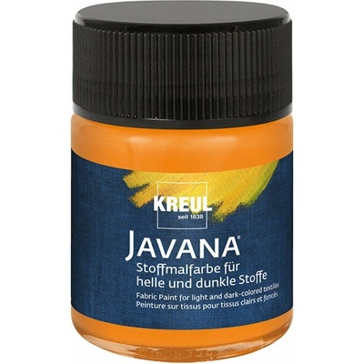 Javana farba na svetlý a tmavý textil 50 ml oranžová