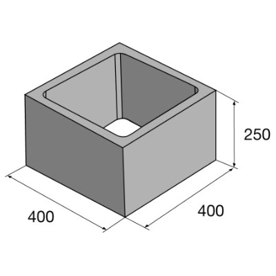 Tvarovka PRESBETON sloupková ST univerzální přírodní – 400 x 400 x 250 mm
