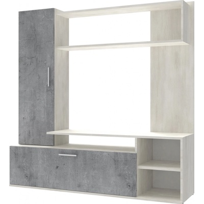 Obývacia stena NABBI Kalina white wood betón