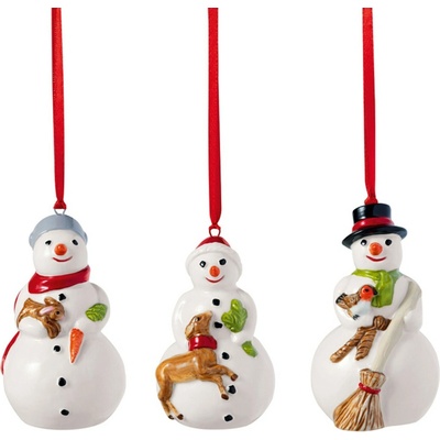 Villeroy & Boch Závěsná vánoční dekorace Nostalgic Ornaments Sněhuláci 3 ks 14-8331-6693