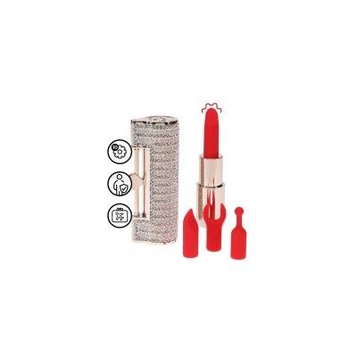Loveline Angel Lipstick Vibrator with 4 Attachments - Pink (P26710)