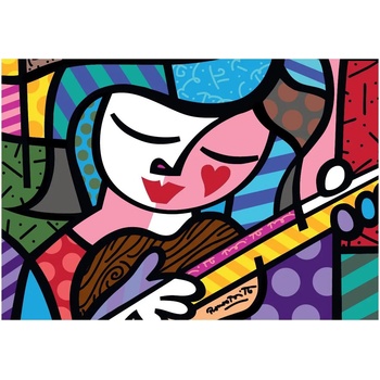 Image 1 of Bluebird Puzzle - Puzzle Britto - Girl with guitar - 1 000 piese