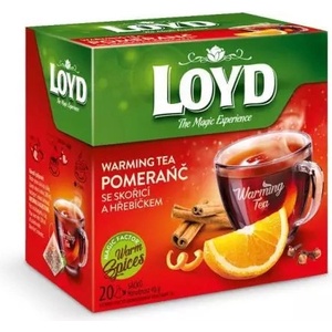 LOYD Затоплящ чай Loyd пирамидален портокал + канела + карамфил 40 г