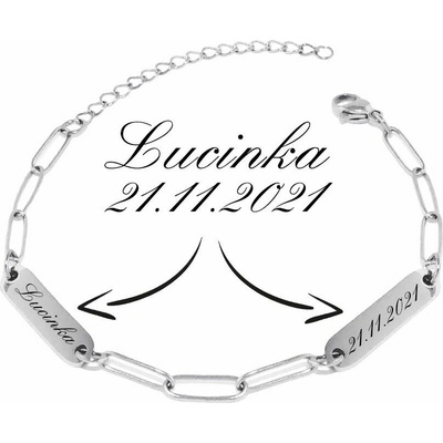 S4U Personalizovaný ocelový náramek se dvěma destičkami OPA1861