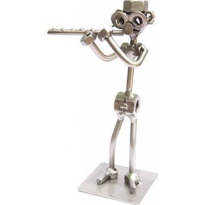 Kovová figurka Flétnista 17 cm