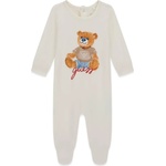 Guess Бебешки памучен гащеризон Guess Bear - Класическо екрю
