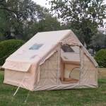  Tourus AirCamp X3 - Надуваема палатка, 5.99 м2, Триместна, Бежов, 295x203x200 см (TS-IT03) Палатка