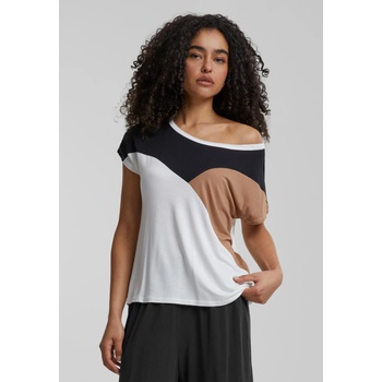 Urban Classics Тениска Cloud5ive Damen Viskose Colorblock T-Shirt camel brown/black XXLUB-23036652-18163 - Камуфлаж, размер XXL