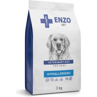 ENZO VET hypoallergenic Диетична, пълноценна суха храна за кучета с хранителни непоносимости и алергии, 3 кг
