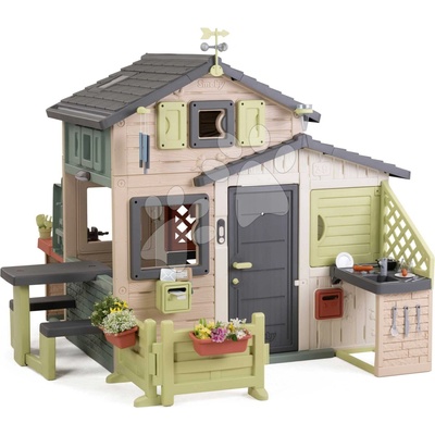 Smoby Domček Priateľov pre meteorológa Friends Evo Playhouse Life s plnými dverami rozšíriteľný