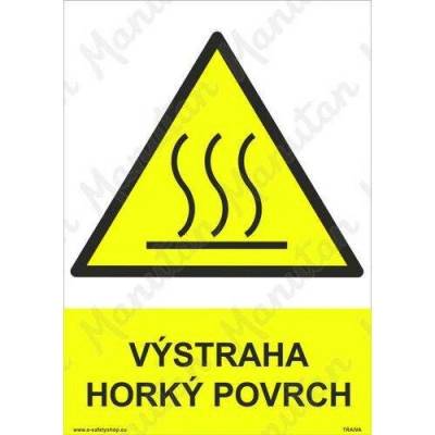 Výstraha horký povrch, plast 210 x 297 x 2 mm A4