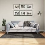 vidaXL Килим ISTAN с дълъг косъм, лъскава визия, антрацит, 120x170 см (375640)