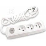Panasonic 3X Portable Backlooser With Ground, Connector And Contact Covers 1.5m, Color White/WLTA0631-2WH