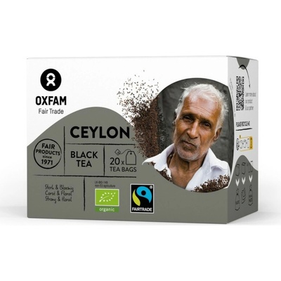 Oxfam Fair Trade Bio černý čaj Cejlon ze Šrí Lanky 20 x 1,8 g