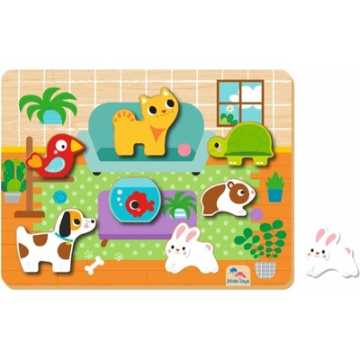 2Kids Toys Shape Puzzles aktivity vkladačka Pets 8 ks