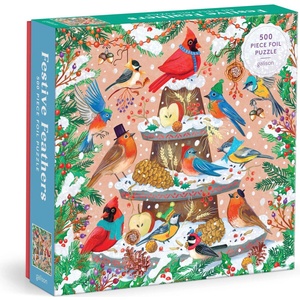 Galison - Puzzle Festive Fearhers methal puzzle - 500 piese
