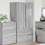 vidaXL Гардероб с чекмедже с врата Сиво Сонома 79, 5 x 49 x 156 см (3406251)