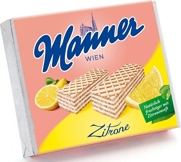 Manner Манер Хрупкави вафли с лимонов крем пълнеж 75гр