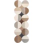 Flair Rugs Сиво-бежова ръчно изработена вълнена пътека 80x230 cm Mia Ellipse - Flair Rugs (503119380167)