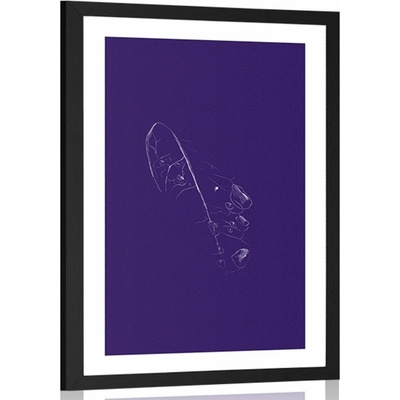 Plakát s paspartou unikátní souhra barev - 20x30 black