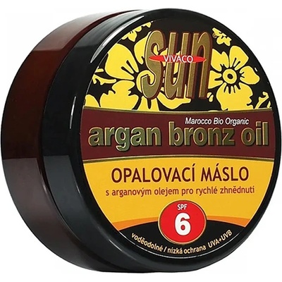 Vivaco Sun Argan Bronz Oil Tanning Butter слънцезащитно масло spf 6 унисекс 200 мл