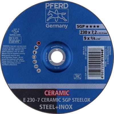 Pferd Brusný kotouč lomený 230 x 22.23 mm 62218300 10 ks