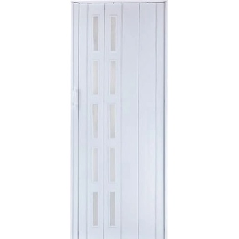 Standom Shrnovací dveře prosklené ST5 Bílá 123,5 cm