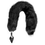 Ouch! Fox Tail with Metal Butt Plug Black