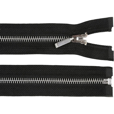 Kovový zip No 5 délka 75 cm, malé, 322 černá