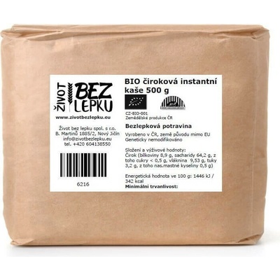 Život bez lepku BIO čiroková instantná kaša 500 g