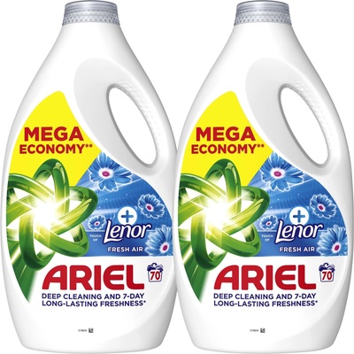 Ariel Fresh Air prací gel 2 × 3,15 l 140 PD