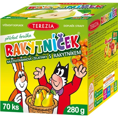 Terezia Company Rakytníček multiVitamínové želatínky s rakytníkom hruška 70 ks