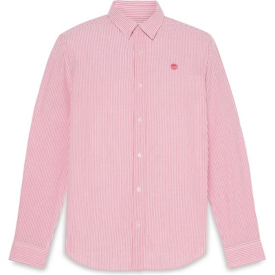 Timberland Мъжка риза с копчета Timberland L/S Seersucker Striped Shirt Regular Shirt - American Beauty Yd - размер XL (033-3224-0113)