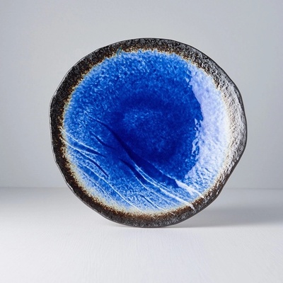 MIJ Kulatý talíř s nepravidelným okrajem COBALT BLUE 27 cm