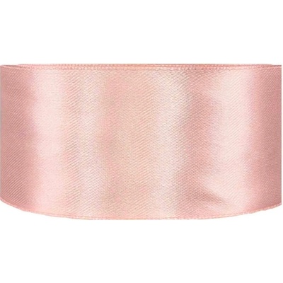 Saténová stuha oboustranná 25m x 38mm pudrová růžová
