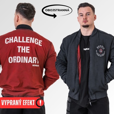 Nebbia Washed pánska bombera Legend 794 black