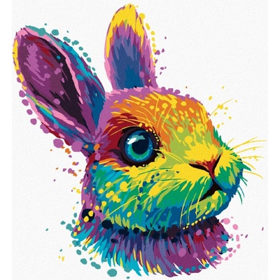 Zuty Malování podle čísel POP ART PORTRÉT KRÁLÍKA