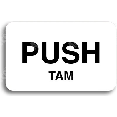 ACCEPT Tabulka SEM - TAM - typ 07 (80 x 50 mm) - bílá tabulka - černý tisk bez rámečku