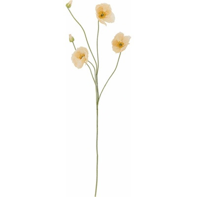 Bloomingville Umělá květina Poppy Nature 110 cm, krémová barva, plast